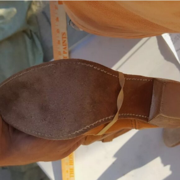 VTG DINGO ACME WOMEN'S TAN MARBLED LEATHER WESTERN sz6.5 COWBOY BOOTS RS 40402 - Picture 6 of 12